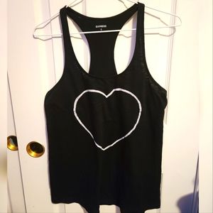 NWOT Express Heart Racer Back Tank